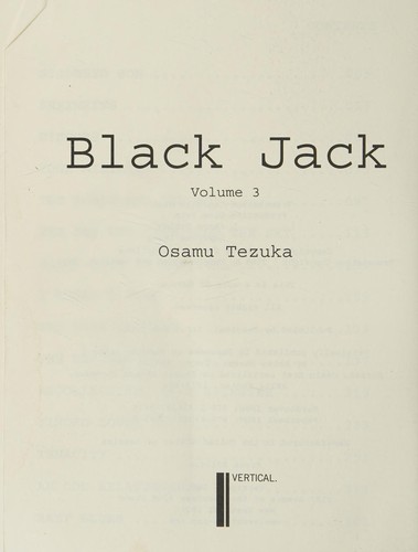 Black Jack 3 manga cover