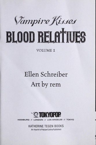 Vampire Kisses: Blood Relatives, Vol. 1 manga cover