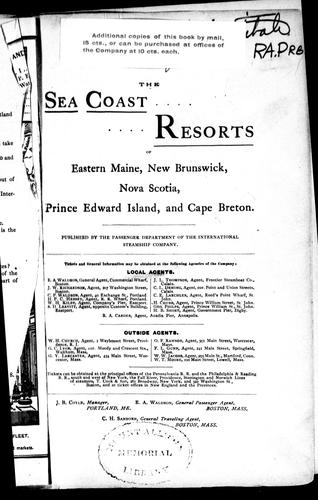 The sea coast resorts of eastern Maine, New Brunswick, Nova Scotia, Prince Edward Island, and Cape Breton manga cover
