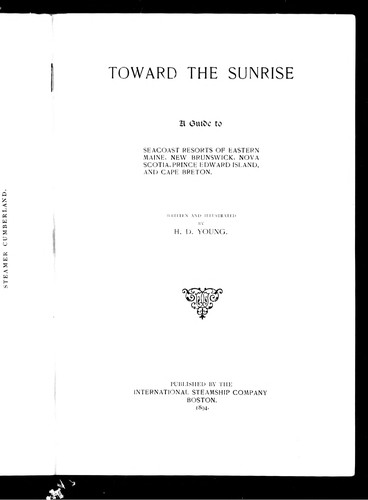 Toward the sunrise