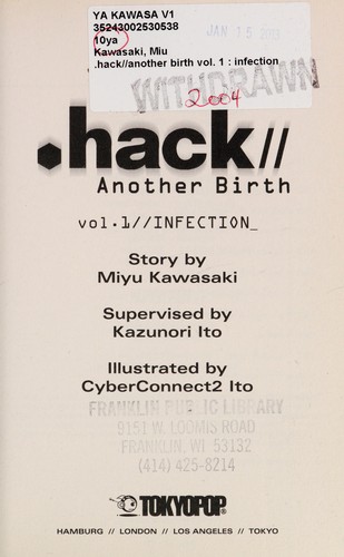 .Hack // Another birth manga cover