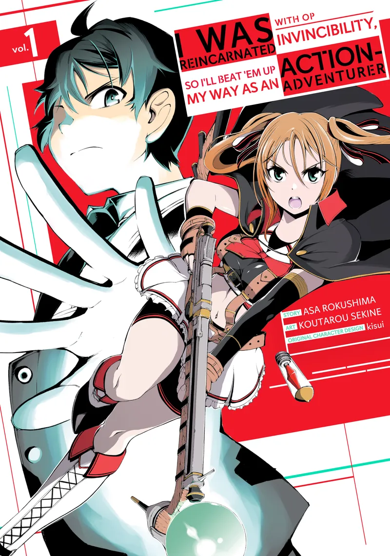 I Was Reincarnated with OP Invincibility, so I'll Beat 'em Up My Way as an Action-Adventurer, Vol. 1