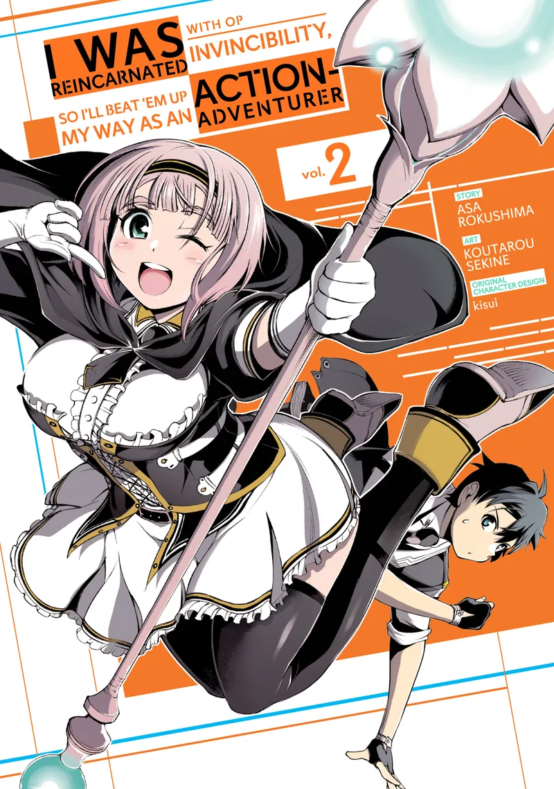 I Was Reincarnated with OP Invincibility, so I'll Beat 'em Up My Way as an Action-Adventurer, Vol. 2