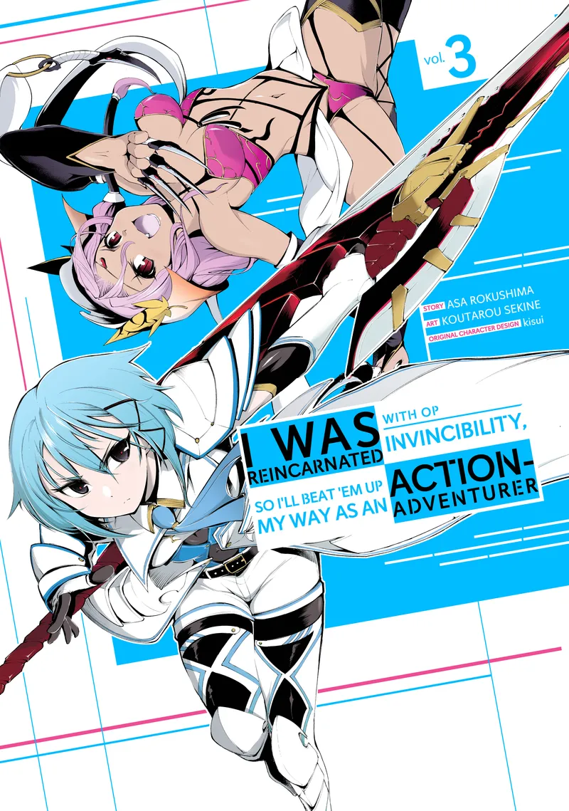 I Was Reincarnated with OP Invincibility, so I'll Beat 'em Up My Way as an Action-Adventurer, Vol. 3