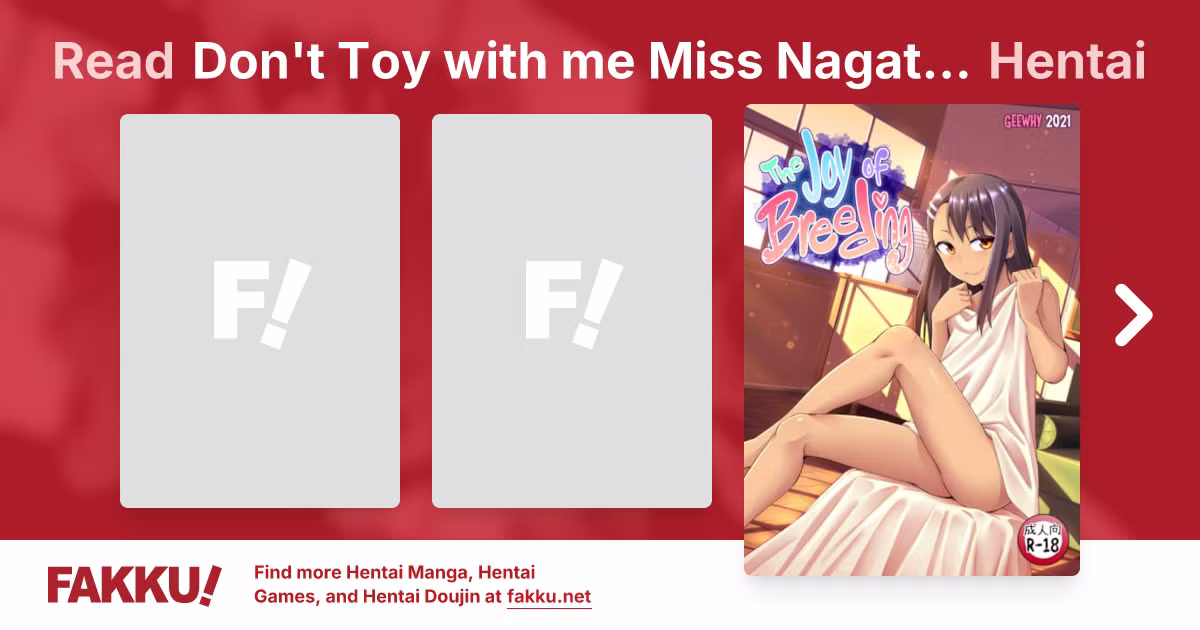 Don't Toy with me Miss Nagatoro Hentai manga cover